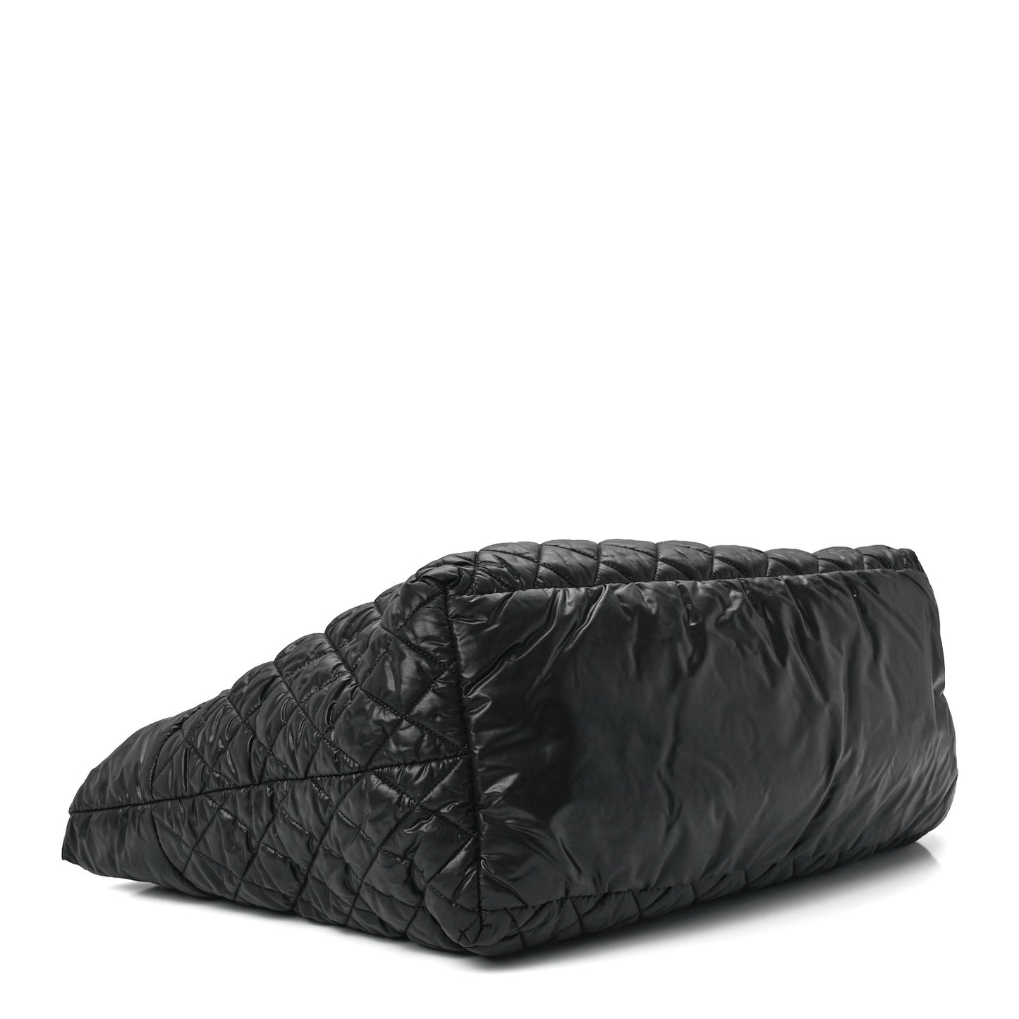 Nylon Quilted Large Coco Cocoon Tote Black