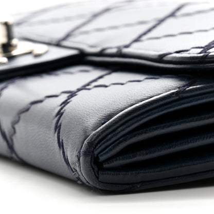 Chanel Lambskin Ultimate Stitch Clutch Flap Navy Blue 12 of 17