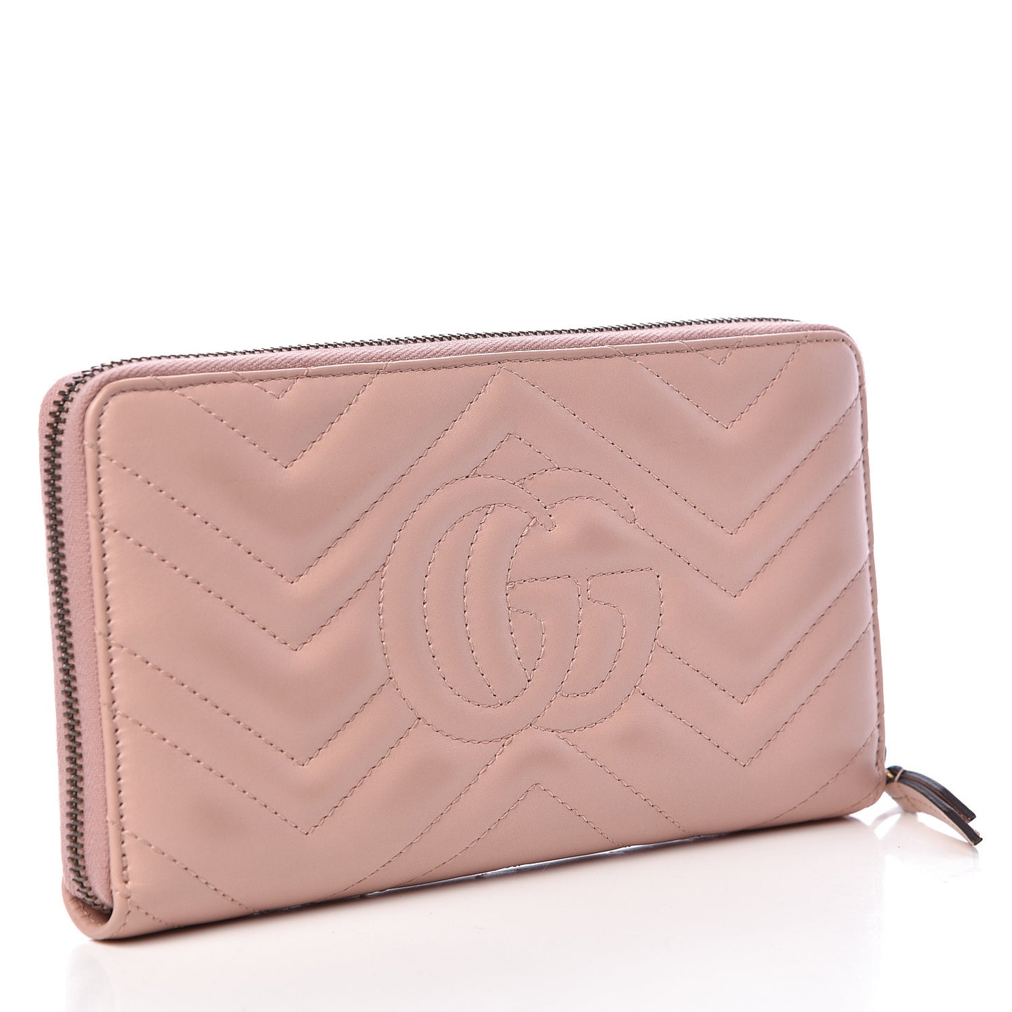 Calfskin Matelasse GG Marmont Zip Around Organizer Wallet Perfect Pink