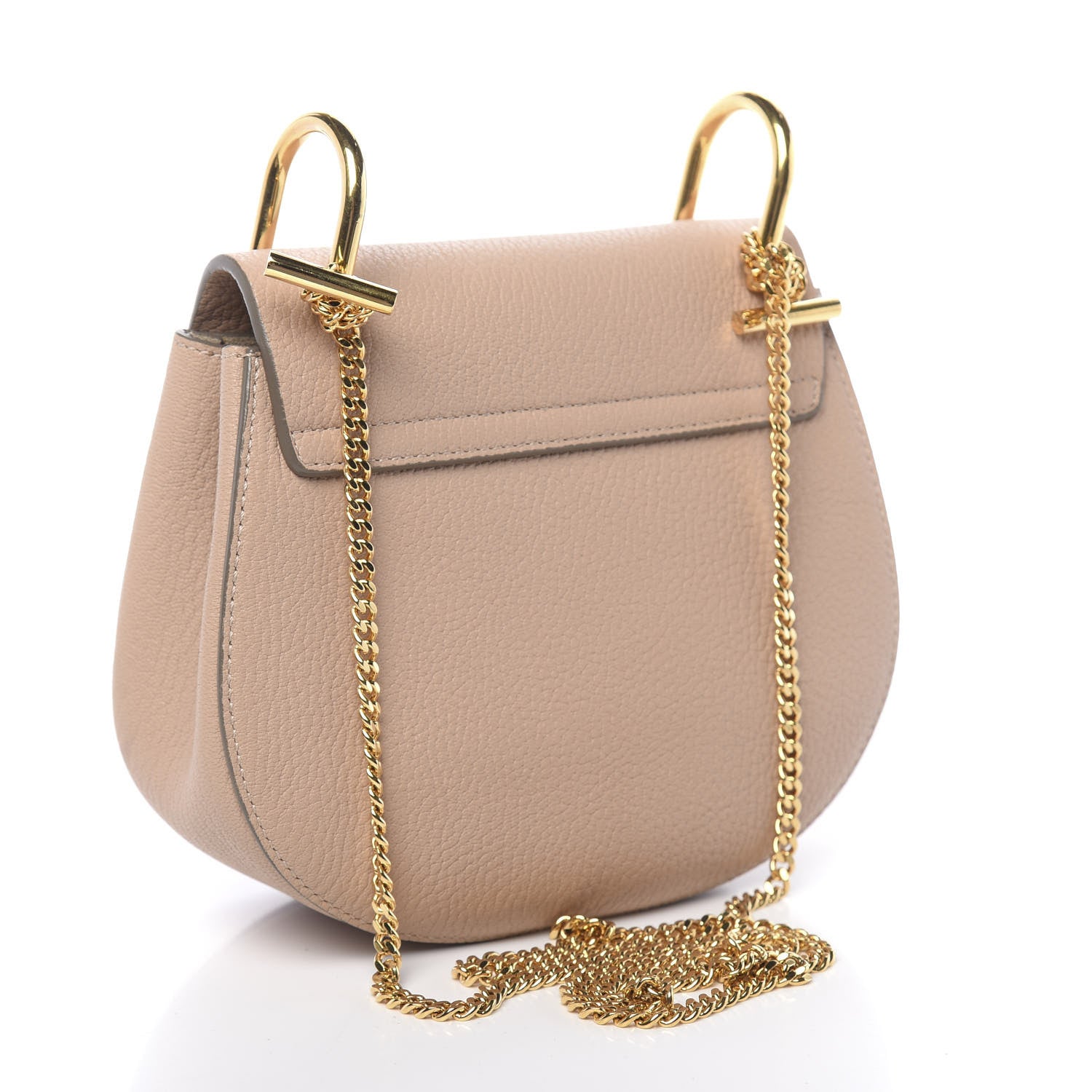Chloe Grained Lambskin Mini Drew Shoulder Bag Cement Pink 3 of 9