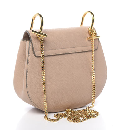 Chloe Grained Lambskin Mini Drew Shoulder Bag Cement Pink 3 of 9