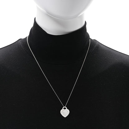 Tiffany Sterling Silver Small Return To Tiffany Heart Pendant Necklace 2 of 4