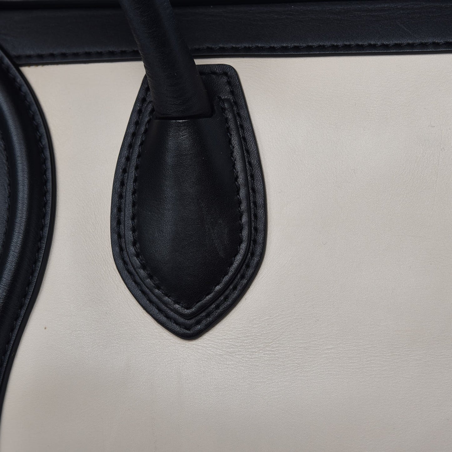 Satin Calfskin Suede Mini Tri-Color Luggage Seashell