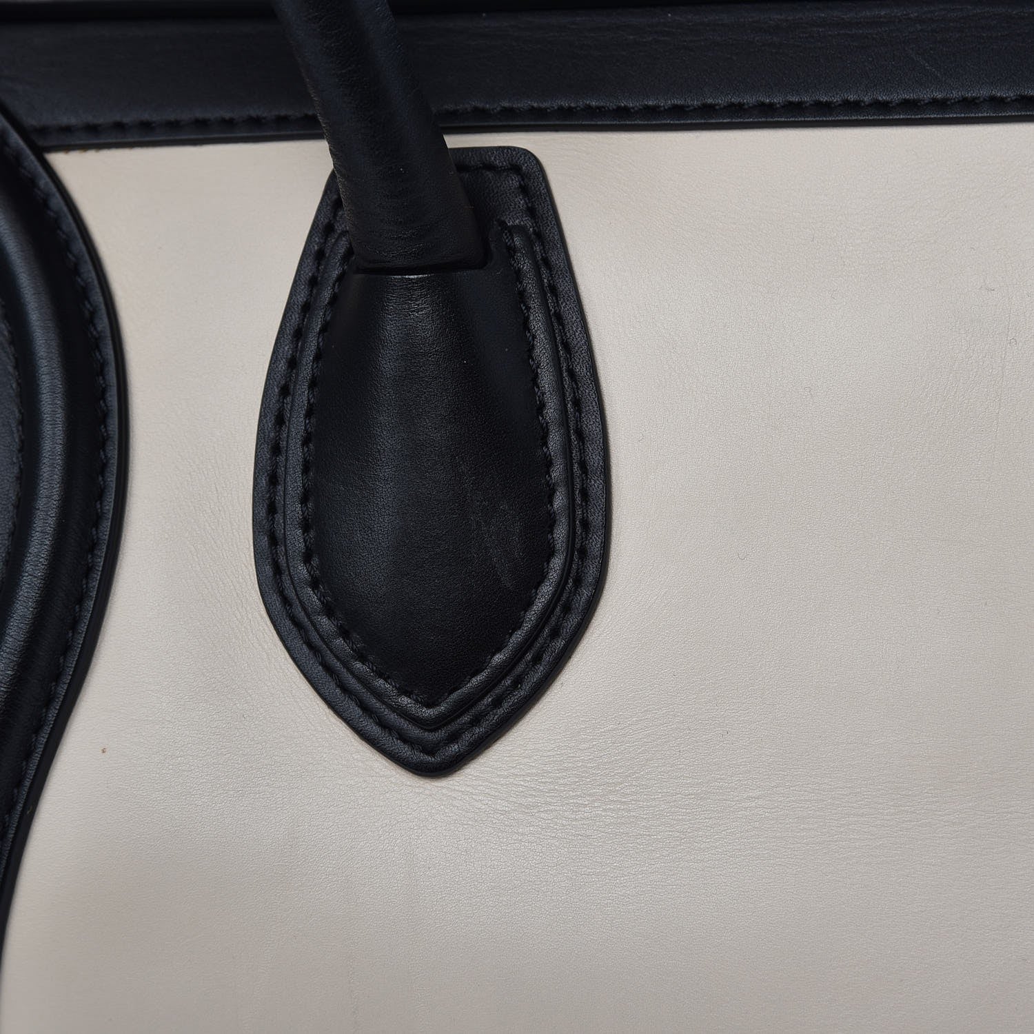 Celine Satin Calfskin Suede Mini Tri-Color Luggage Seashell 7 of 15