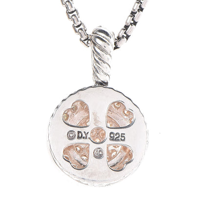 David Yurman Sterling Silver Diamond 8mm Petite Cerise Pendant Necklace 4 of 4