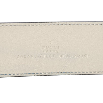 Gucci Calfskin Double G 40mm Belt 80 32 Mystic White 3 of 8