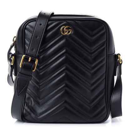 Gucci Calfskin Matelasse GG Marmont Travel Bag Black 1 of 10