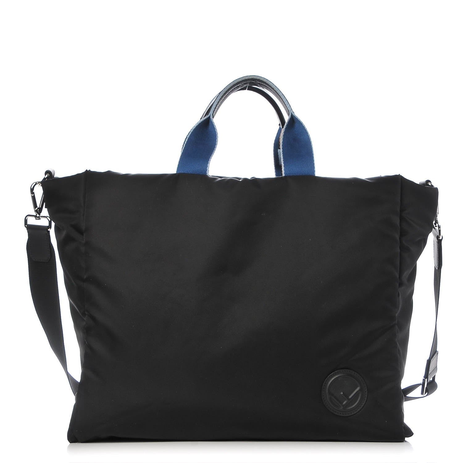 Fendi Nylon Reversible Everyday Tote Burgundy Black 4 of 12