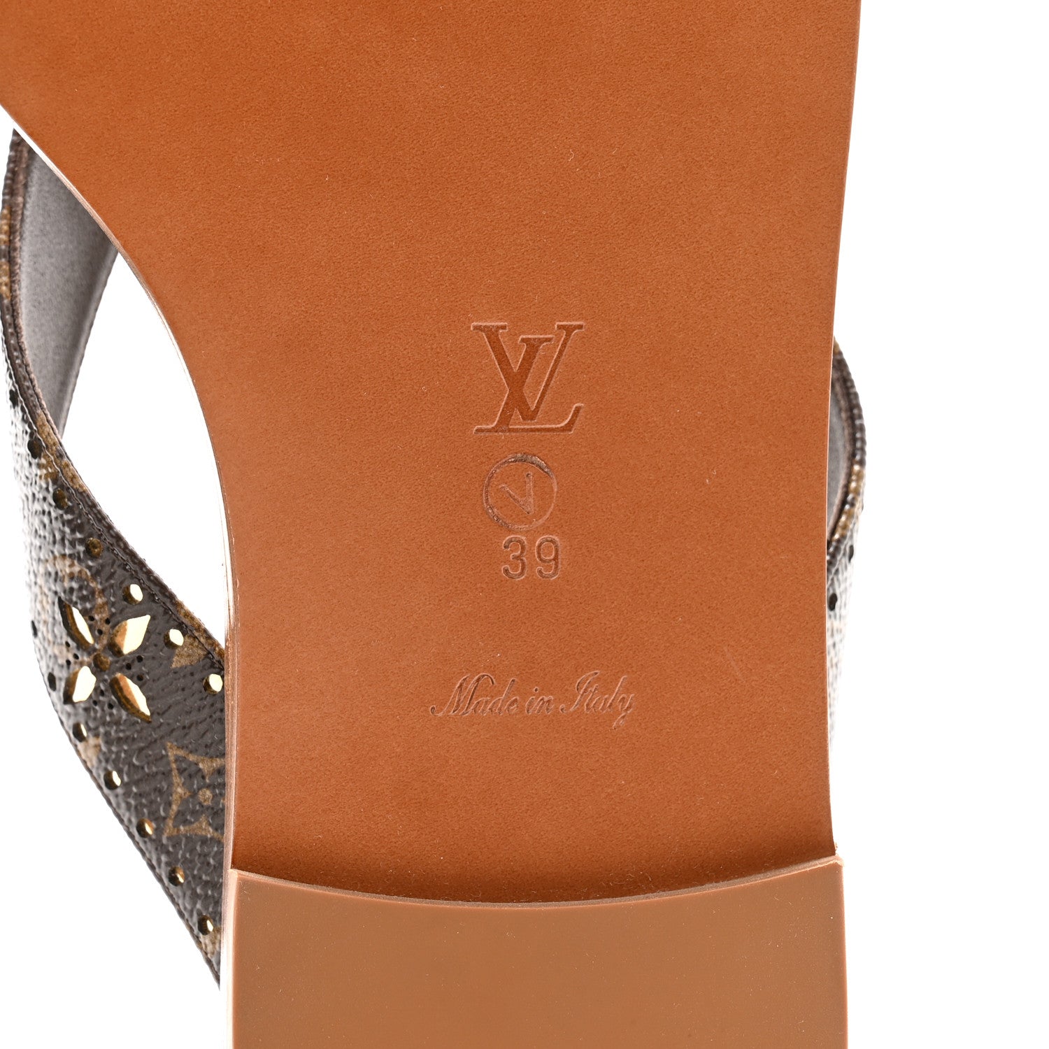 Louis Vuitton Monogram Sunny Flat Thong Sandals 39 Brown 8 of 9