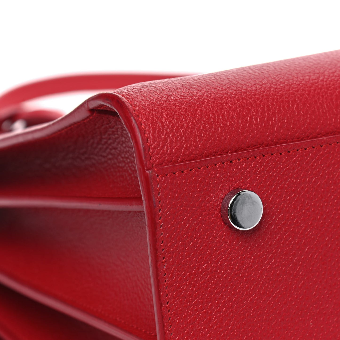 Grained Calfskin Small Sac De Jour Lipstick Red