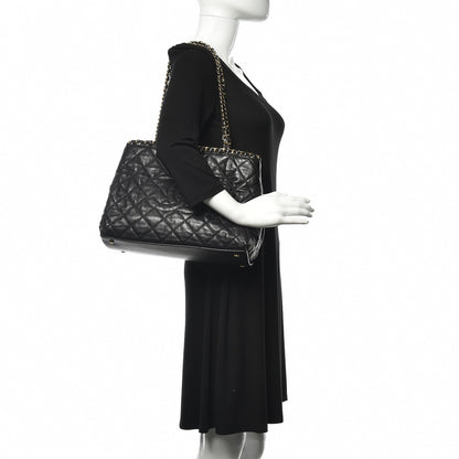 Chanel Calfskin Quilted Small Chain Me Tote Black 2 of 16