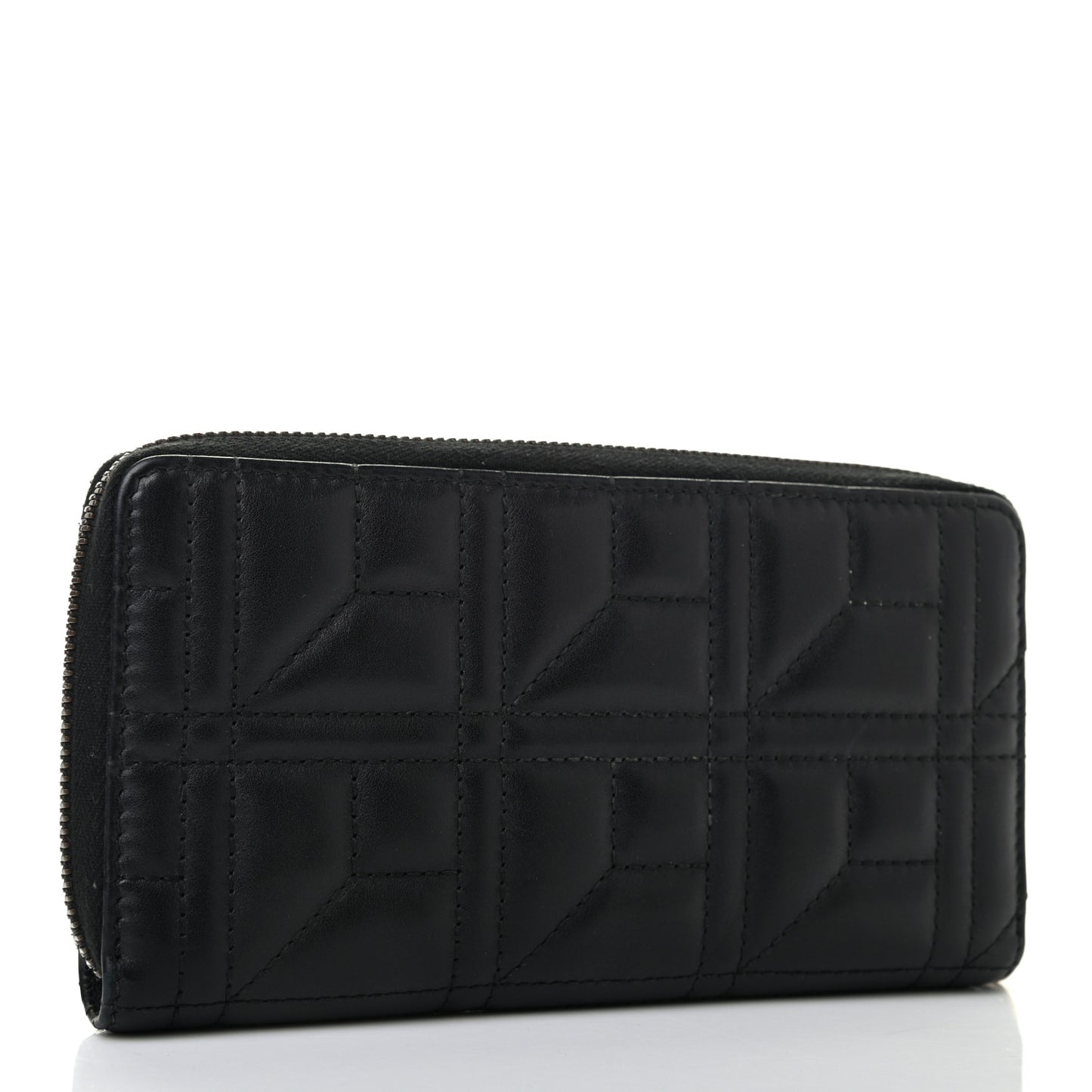 Calfskin Matelasse Pearly GG Marmont Zip Around Wallet Black