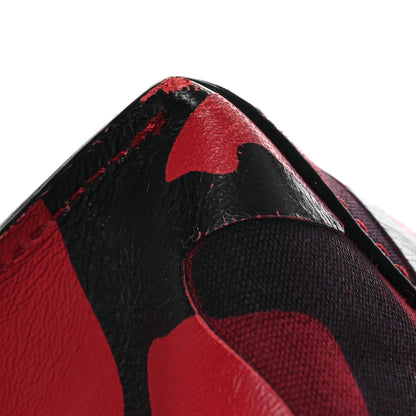 Valentino Garavani Nappa Canvas Camouflage Medium Rockstud Soft Tote Red 20 of 20