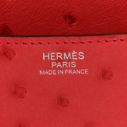 Hermes Ostrich Constance 24 Rouge Vif 6 of 9