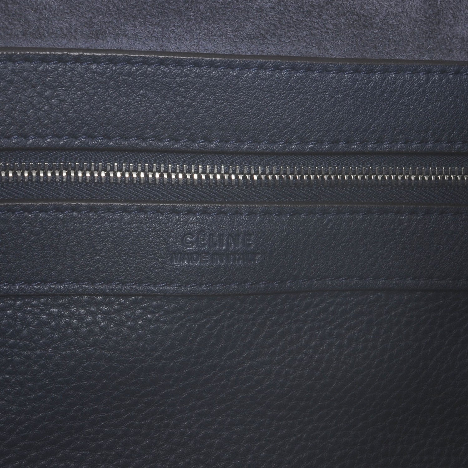 Celine Grained Calfskin Medium Horizontal Cabas Phantom Slate 5 of 7