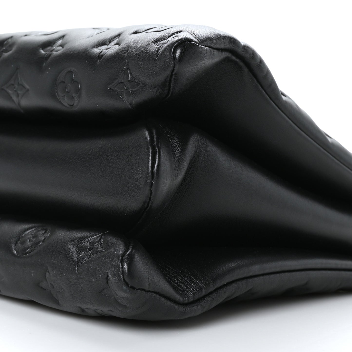 Lambskin Embossed Monogram Coussin MM Black