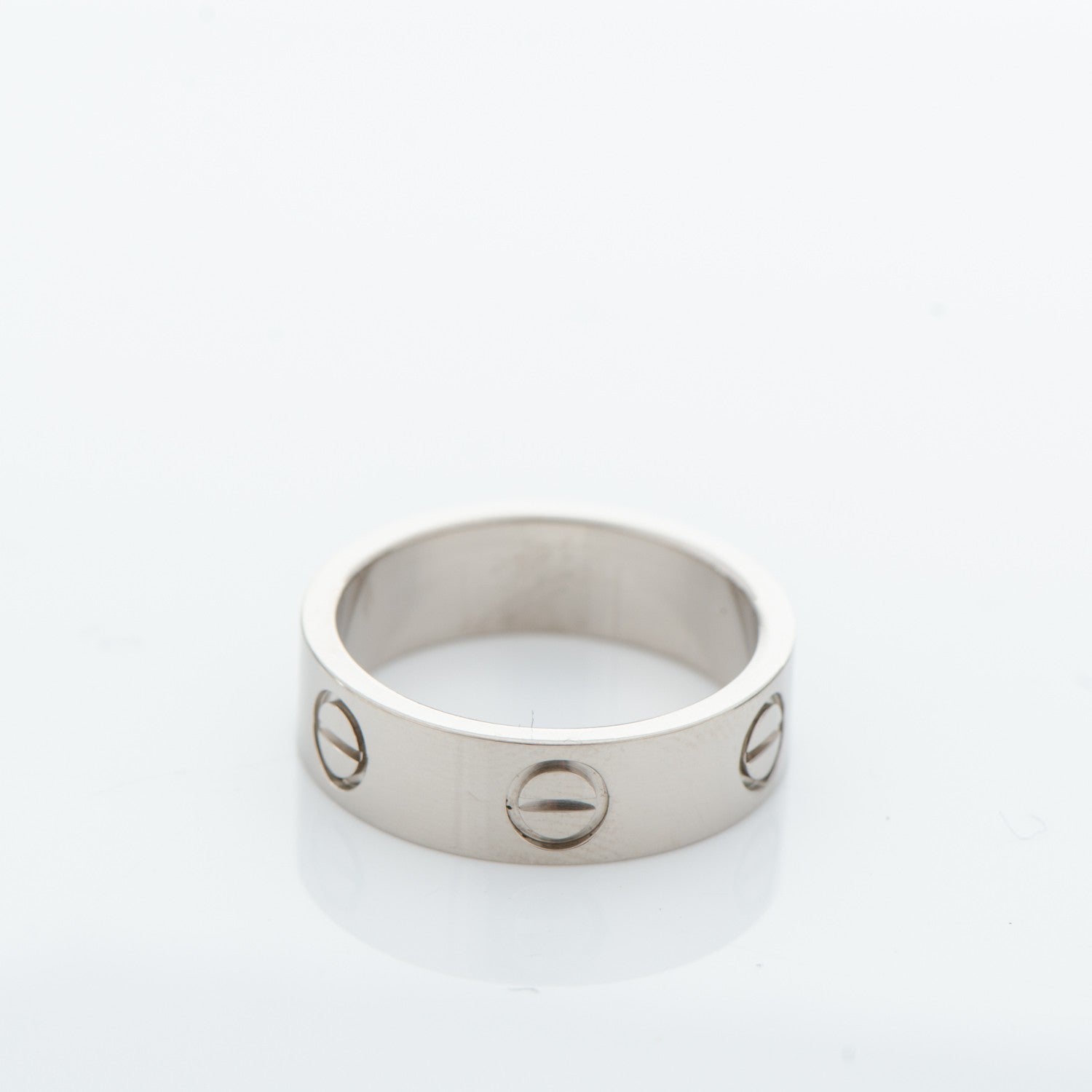 Cartier 18K White Gold 5.5mm LOVE Ring 52 6 3 of 4