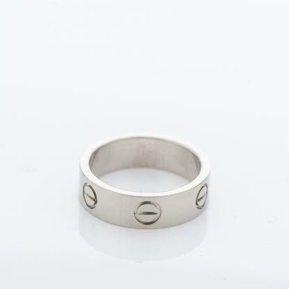 Cartier 18K White Gold 5.5mm LOVE Ring 52 6 3 of 4