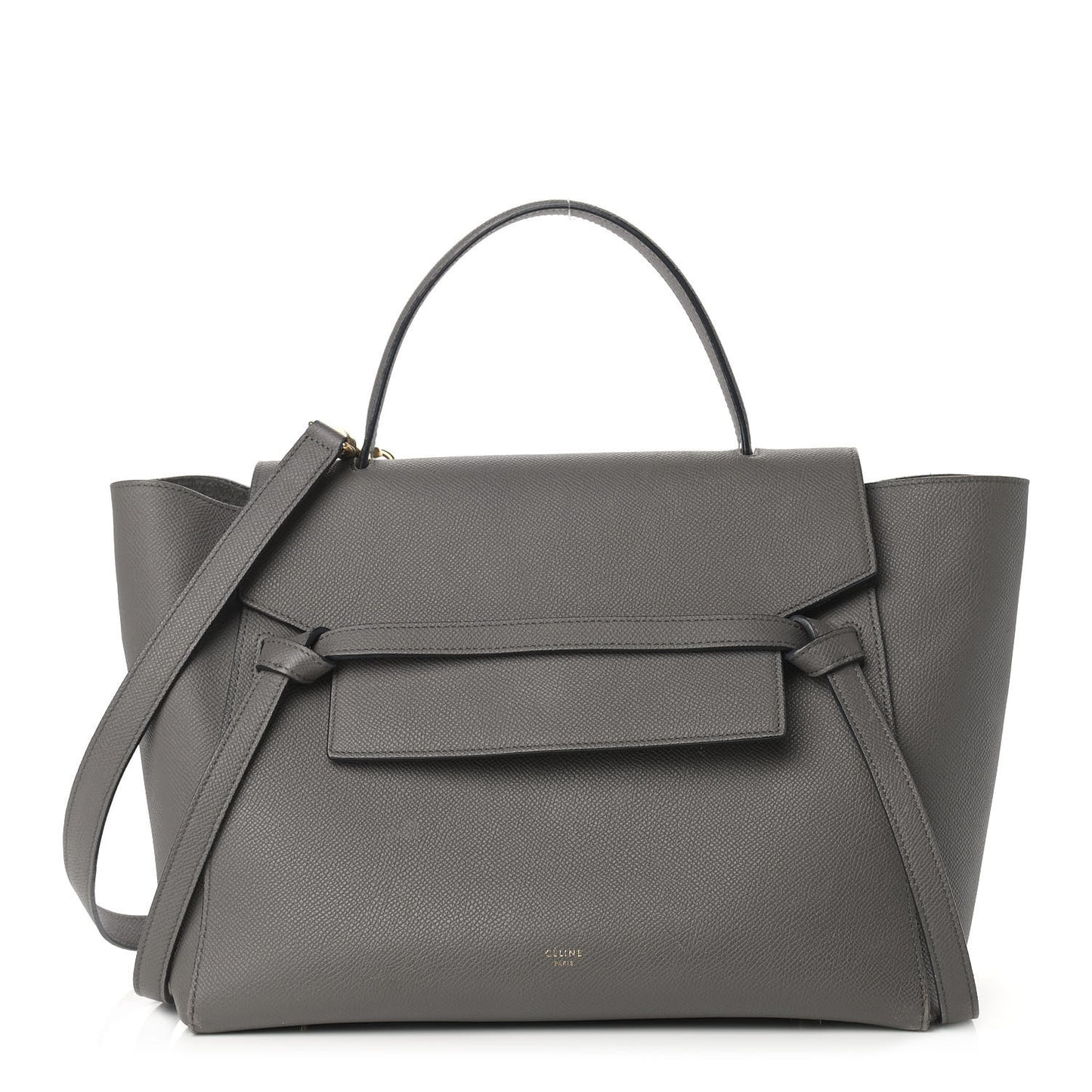 Baby Grained Calfskin Micro Belt Bag Grey
