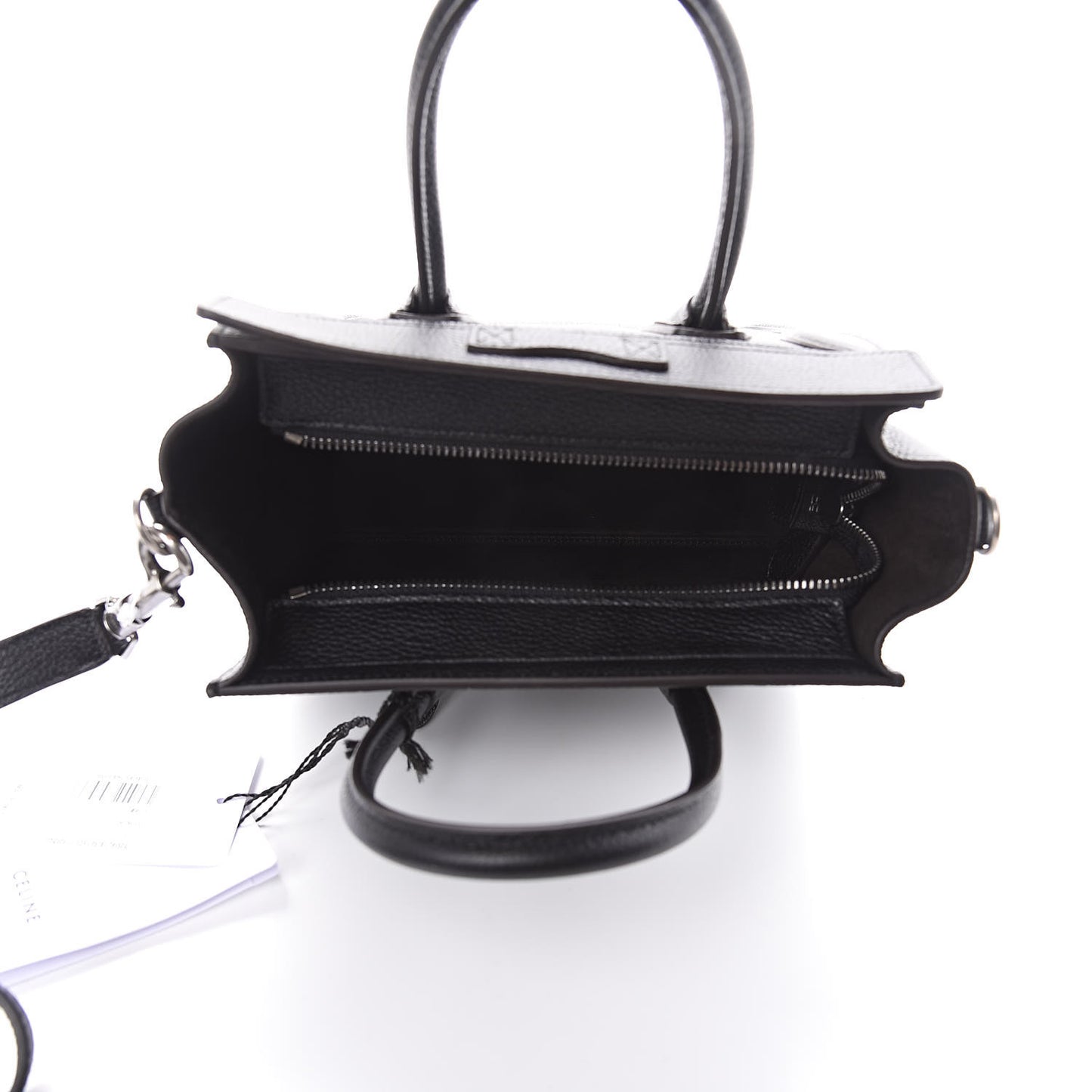 Drummed Calfskin Nano Luggage Black