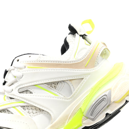 Balenciaga Mesh Nylon Worn Out Effect Womens Track Sneakers 39 White Fluo Yellow 12 of 17