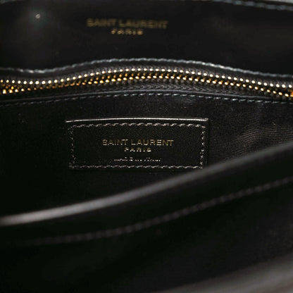 Saint Laurent Calfskin Y Quilted Monogram Toy Loulou Crossbody Bag Black 5 of 9