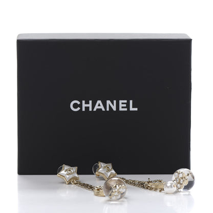 Chanel Resin Crystal CC Star Earrings Gold 5 of 5