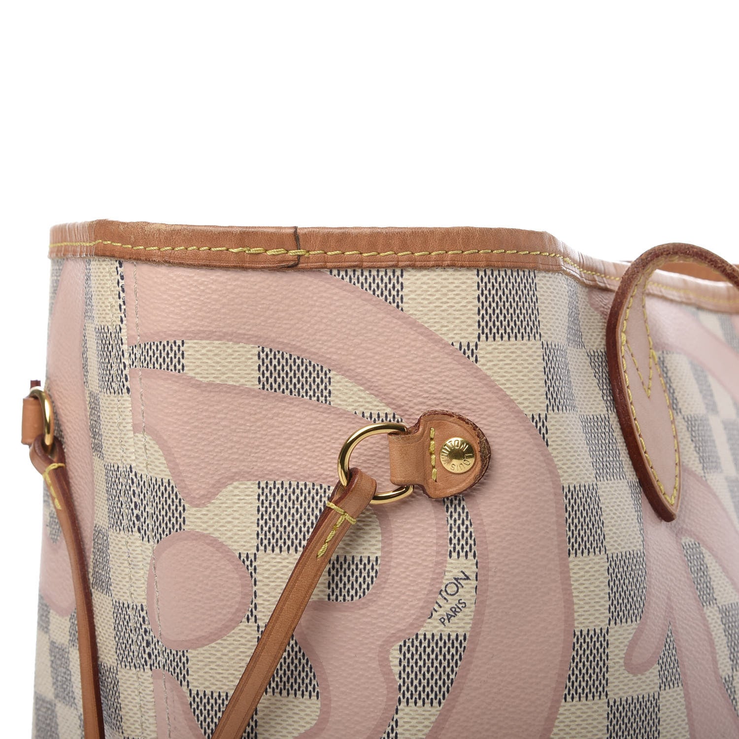 Louis Vuitton Damier Azur Tahitienne Neverfull MM 12 of 12