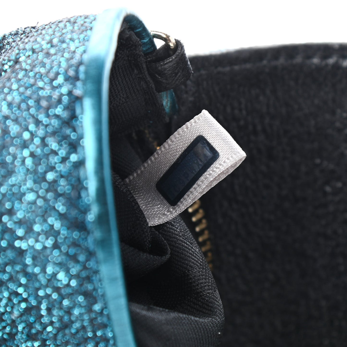 Lame Glitter Mini Ruby Chain Crossbody Blue