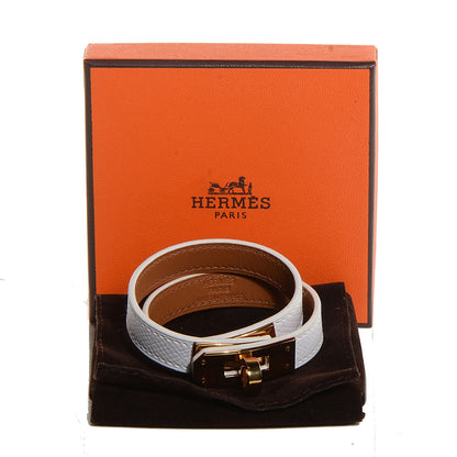 Hermes Epsom Kelly Double Tour Bracelet XS White 8 of 8