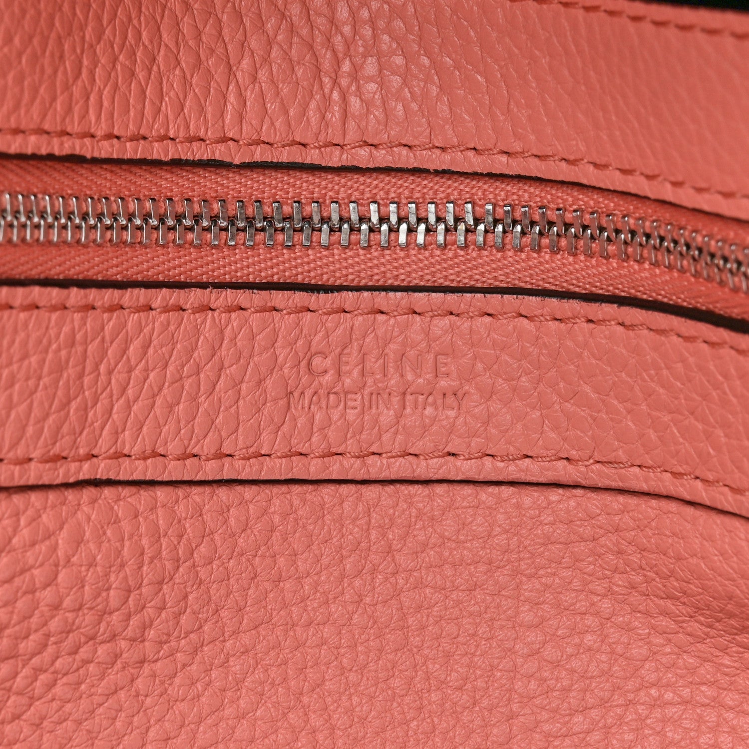 Celine Soft Grained Calfskin Medium Belt Cabas Phantom Coral 6 of 10