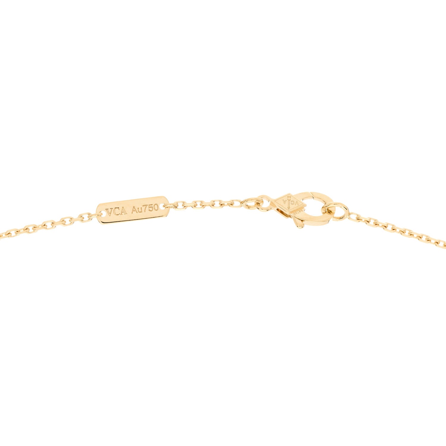 Van Cleef & Arpels 18K Yellow Gold Blue Sevres Porcelain Magic Alhambra Vendome Necklace 3 of 5