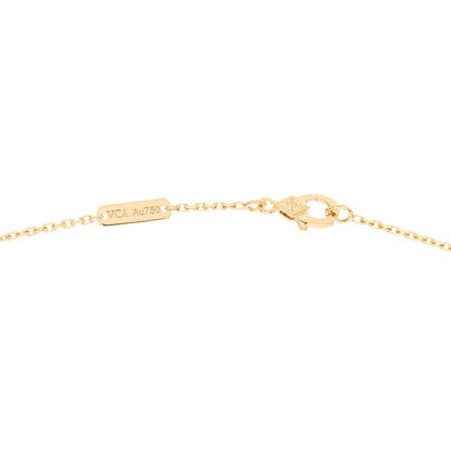 Van Cleef & Arpels 18K Yellow Gold Blue Sevres Porcelain Magic Alhambra Vendome Necklace 3 of 5
