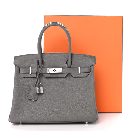 Hermes Togo BIRKIN 30 Etain 12 of 12