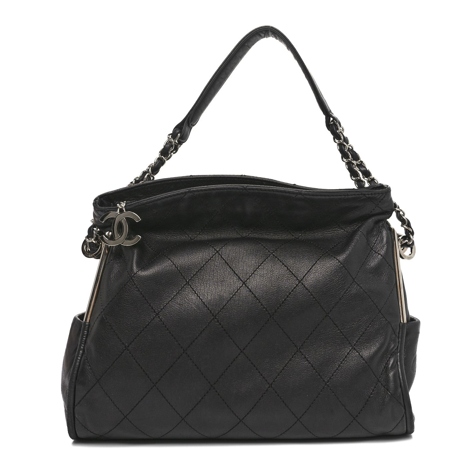 Chanel Lambskin Stitched Medium Ultimate Soft Tote Black 1 of 11