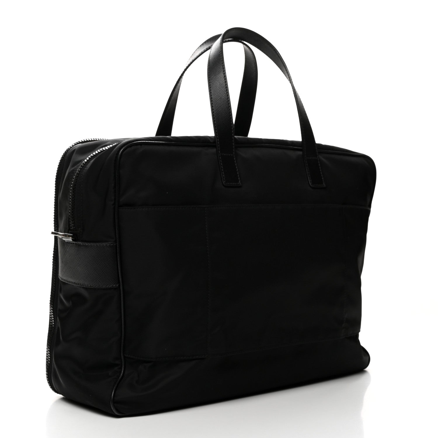 Prada Tessuto Nylon Saffiano Briefcase Black 2 of 9