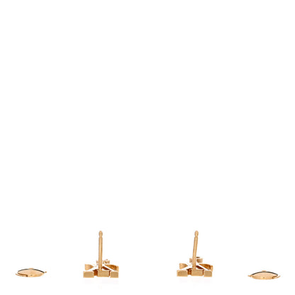 Louis Vuitton 18K Yellow Gold Diamond Idylle Blossom LV Stud Earrings 3 of 5