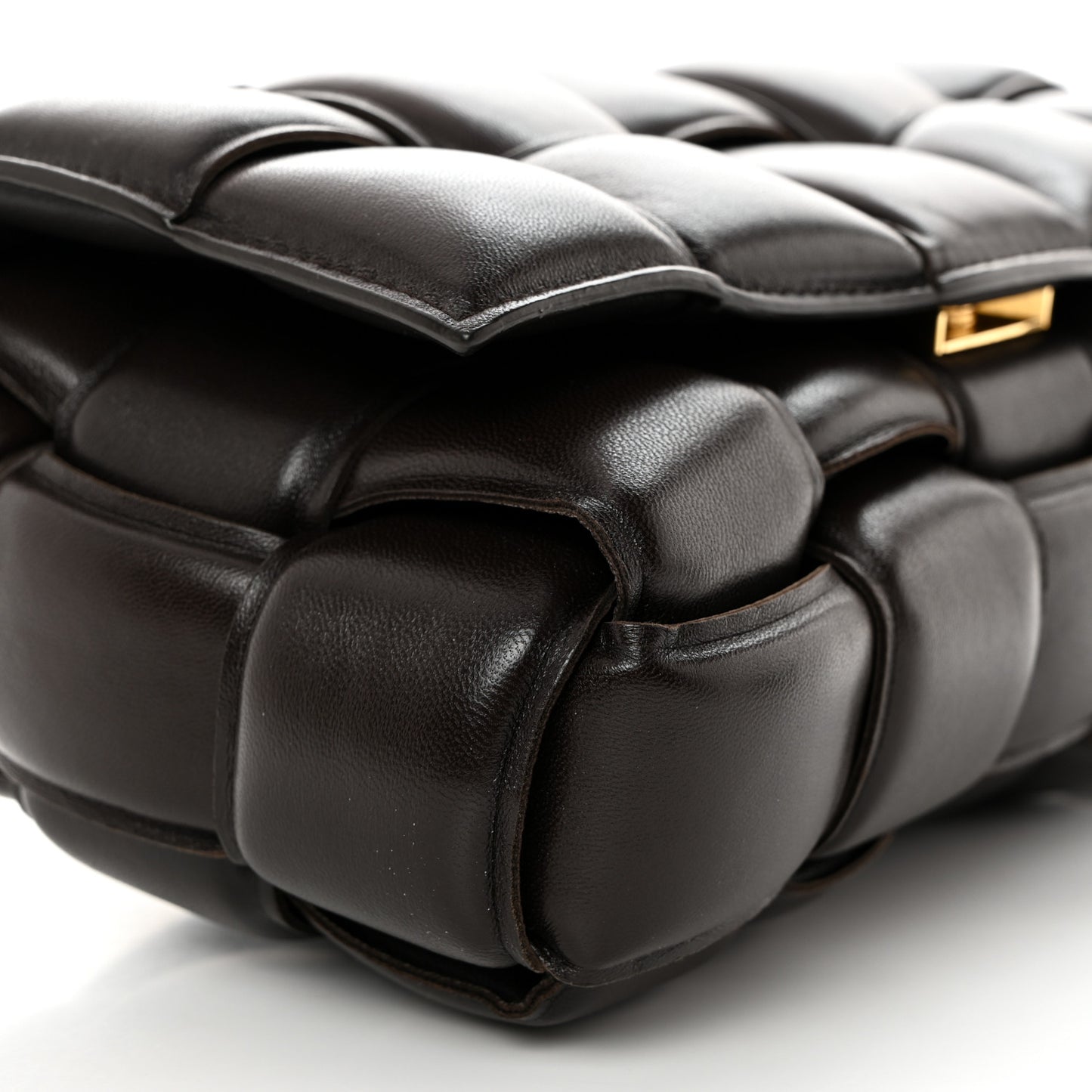 Nappa Maxi Intreccio Padded Cassette Crossbody Bag Fondant