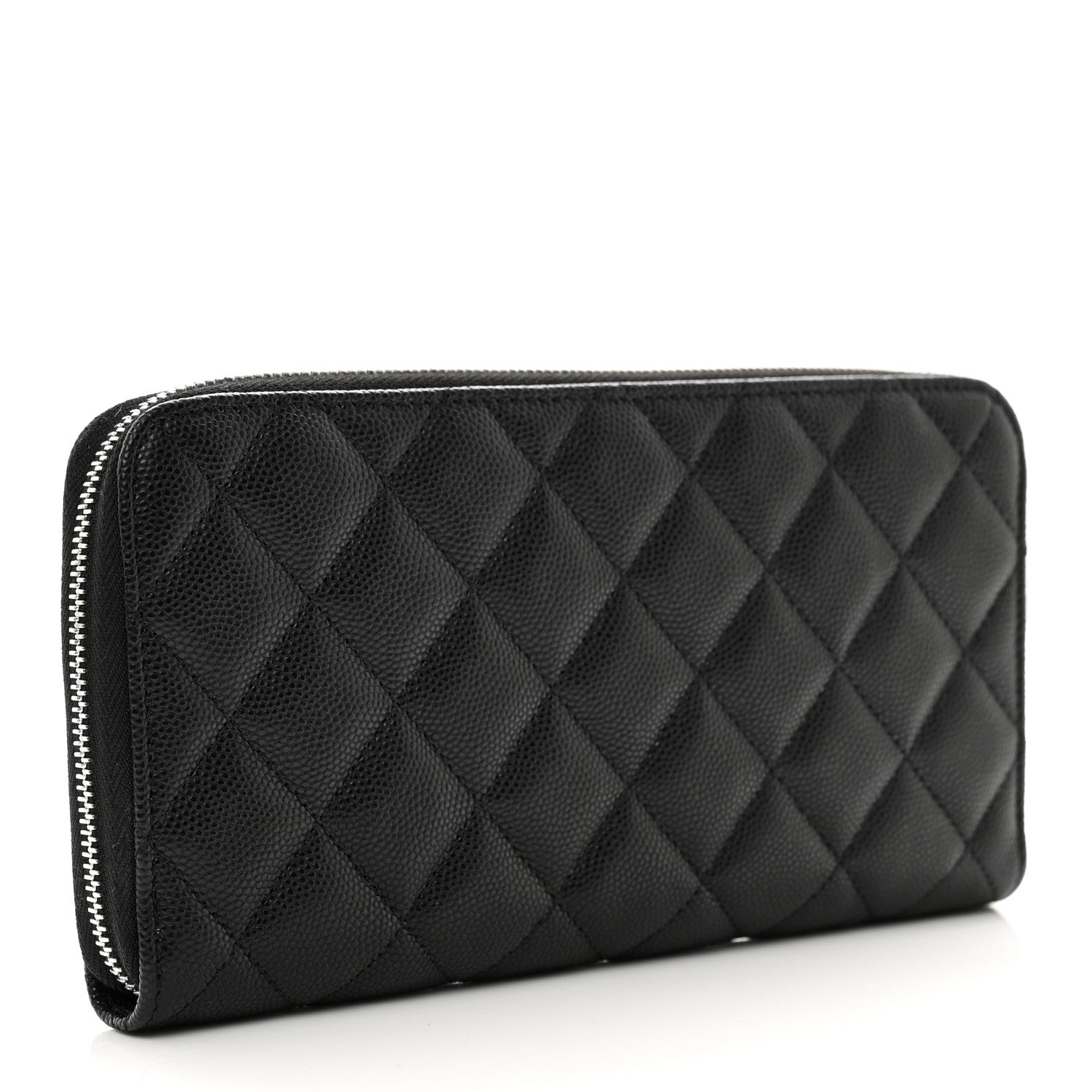 Chanel Caviar Quilted CC Logo Long Zipped Wallet Black 3 of 11