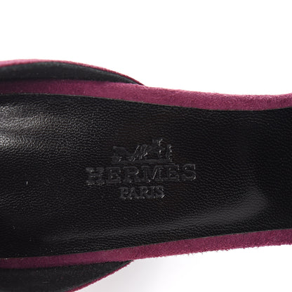 Hermes Chevre Velours Nina Sandals 38 7 of 8