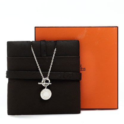 Hermes Sterling Silver Amulettes Ex-Libris Pendant Necklace 5 of 5