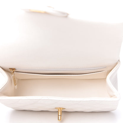 Chanel Caviar Quilted Mini Top Handle Rectangular Flap White 5 of 11