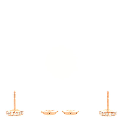 Hermes 18K Rose Gold Diamond New Farandole Earrings 3 of 5