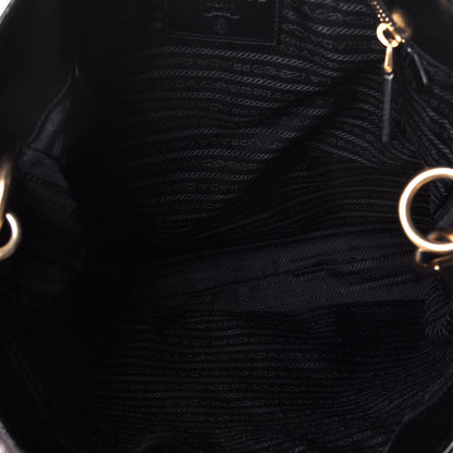 Prada Tessuto Nylon Fur Front Pocket Tote Black 6 of 9