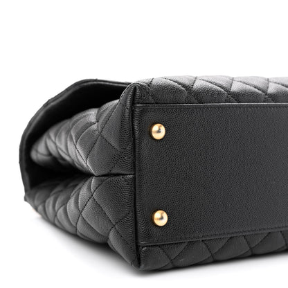 Chanel Caviar Quilted Medium Coco Handle Flap Black 9 of 11