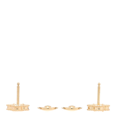 Van Cleef & Arpels 18K Yellow Gold Mother of Pearl Sweet Alhambra Earrings 3 of 5
