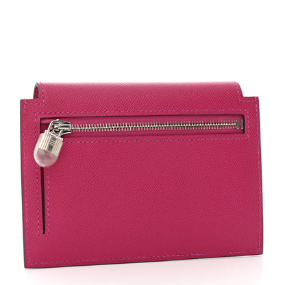 Hermes Epsom Kelly Pocket Compact Wallet Rose Mexico 3 of 8