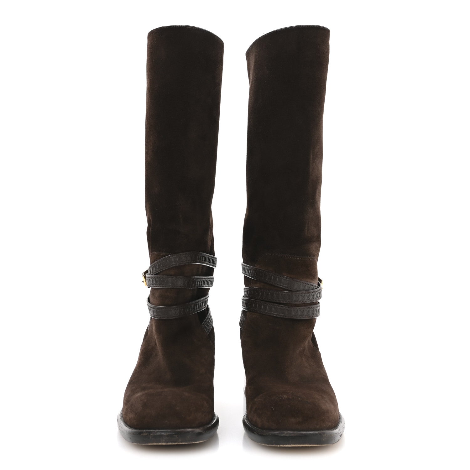 Louis Vuitton Suede Crossroads High Boot 38 Brown 3 of 8