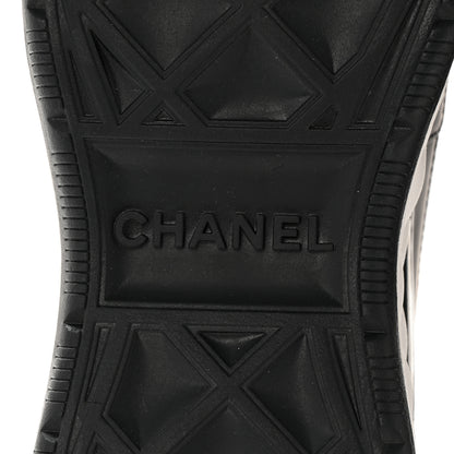 Chanel Velvet Calfskin Mixed Fibers CC Sneakers 38.5 Black 6 of 13