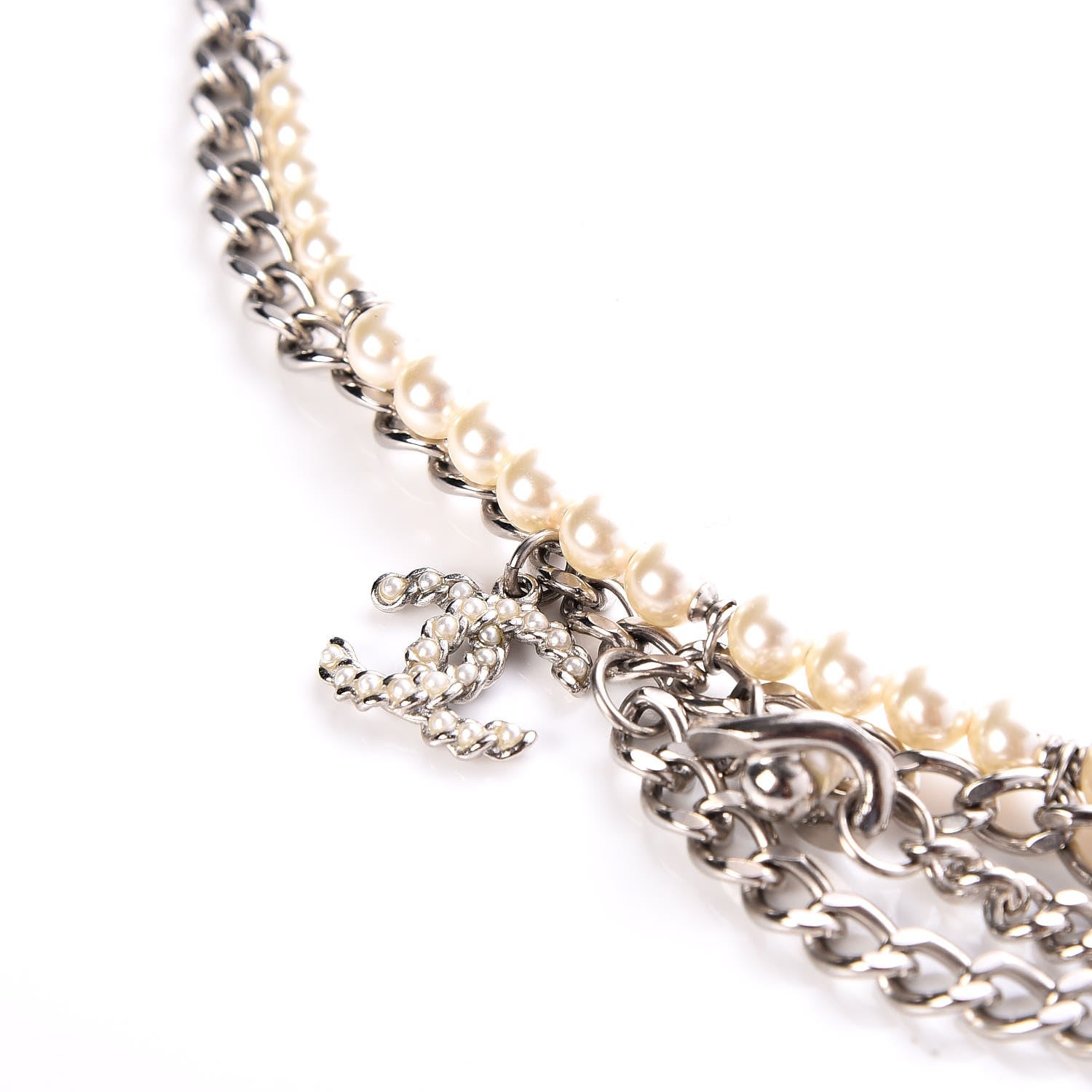 Chanel Pearl CC Chain Belt Silver 4 of 7